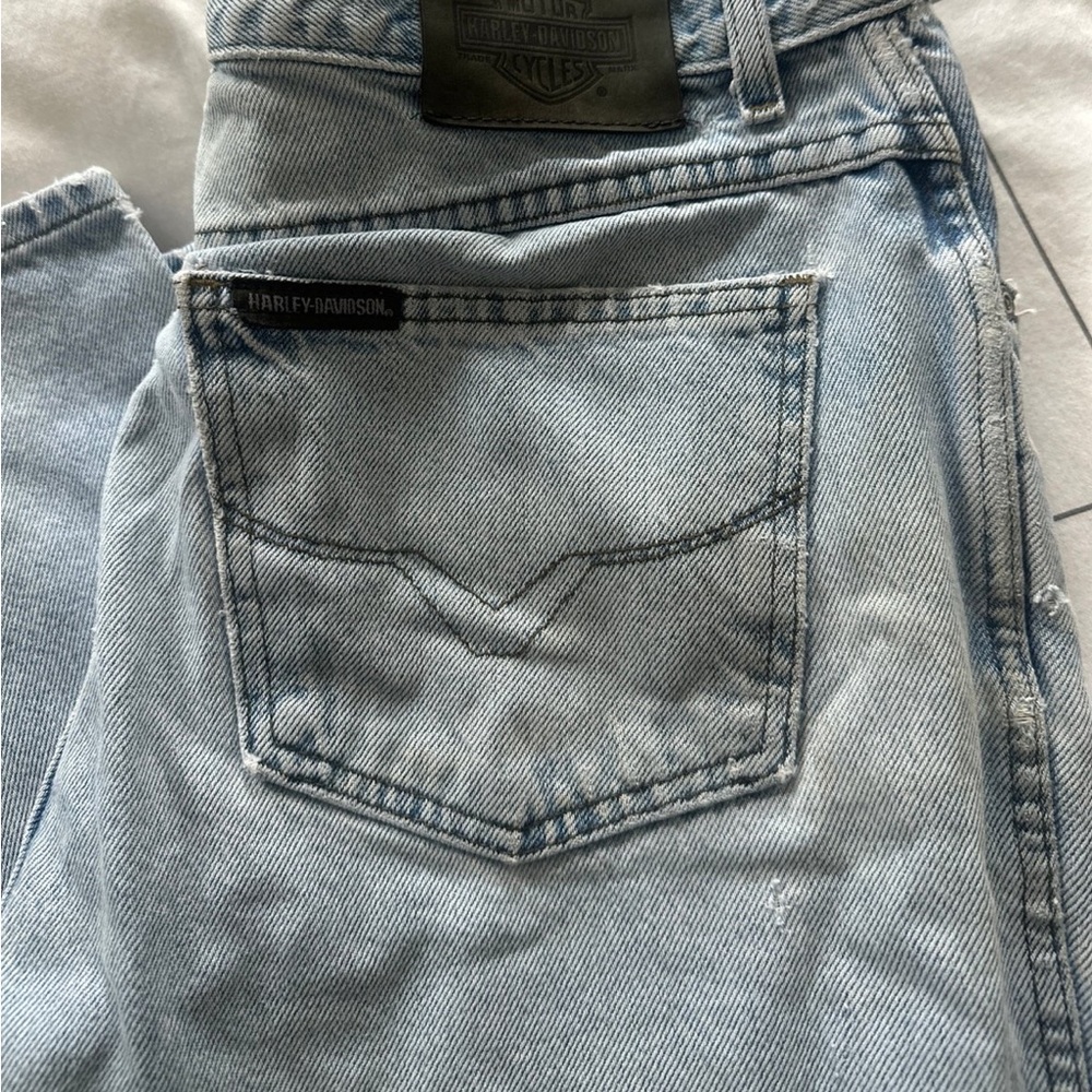Vintage Harley-Davidson Denim Jeans in Light Blue